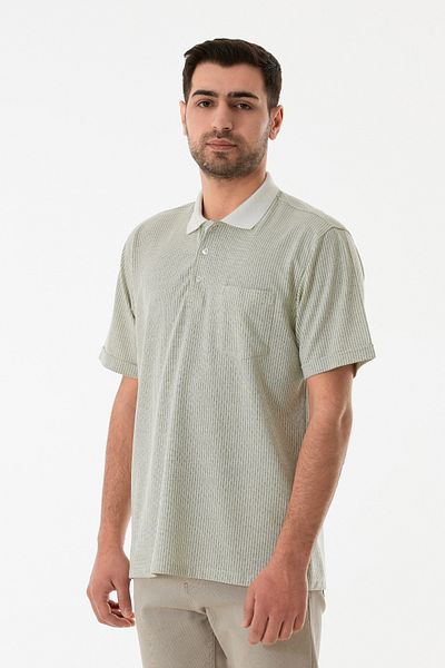 Fulla Moda Μπλουζάκι με ριγέ κουμπιά πόλο γιακά