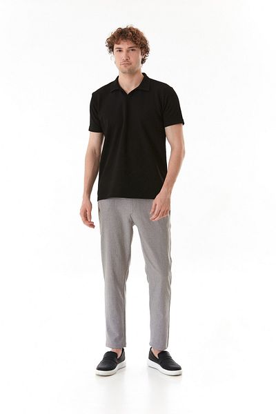 Fulla Moda Waffle Fabric Polo Collar T-Shirt