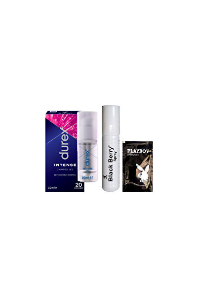 Durex Intense Uyarıcılı Jel + Black Berry Geciktiricix Sprey + Hediye