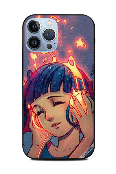 Covernex غطاء حماية لهاتف Apple iPhone 13 Pro Max فتاة صغيرة تستمع إلى الموسيقى