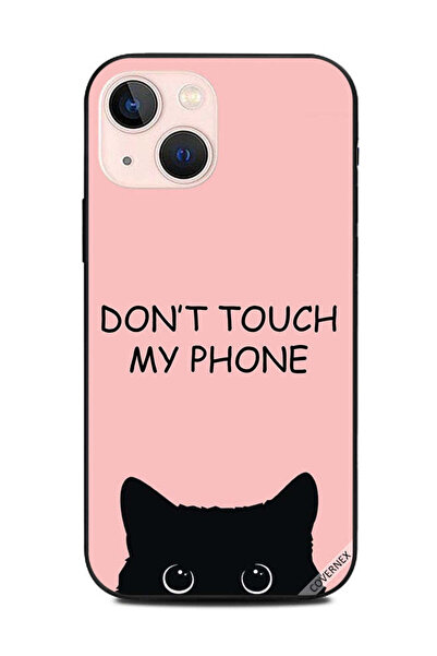 Covernex غطاء حماية لهاتف Apple iPhone 13 Mini - لا تلمس هاتفي - قطة سوداء