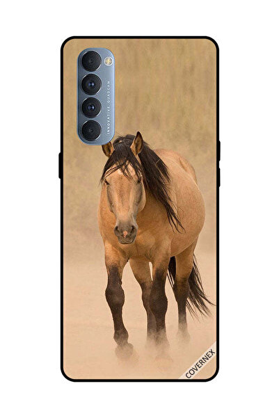 Covernex غطاء حماية لهاتف Oppo Reno 4 Pro سباق الخيل البني
