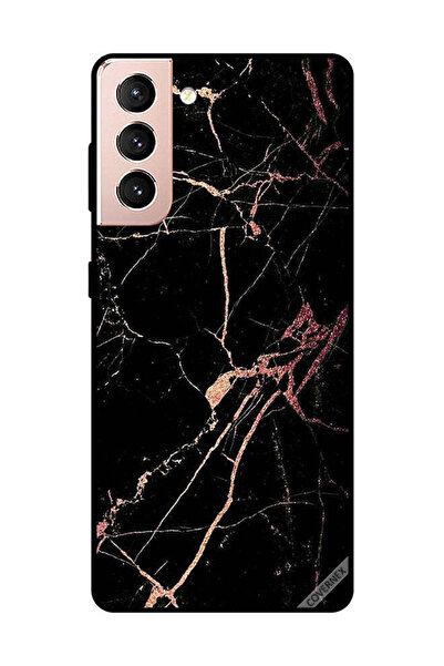 Covernex غطاء حماية لهاتف سامسونج جالاكسي S21 بلس بنمط رخامي أسود