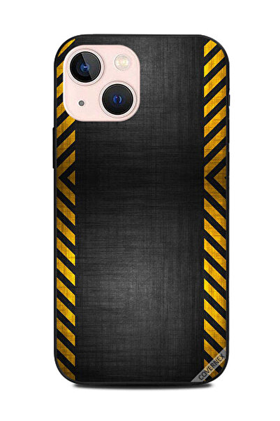 Covernex غطاء حماية لهاتف Apple iPhone 13 Mini بنمط خطوط الطرق الصفراء