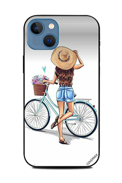 Covernex غطاء حماية لهاتف آيفون 13 من آبل - فتاة مع دراجة