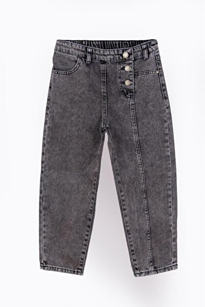 YİGİT BUTİK Yigit Boutique Side Buttoned Girl's Jean Pants