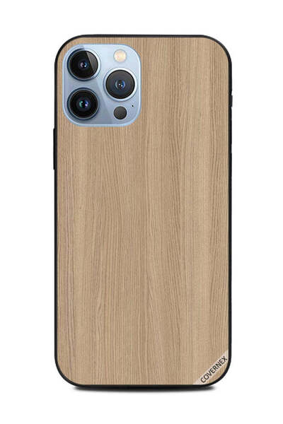 Covernex غطاء حماية لهاتف Apple iPhone 13 Pro Max بني فاتح بنمط خشبي عادي