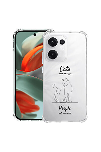 bestcase Husă antișoc pentru OPPO Reno 14 F / FS cu design Cats Make Me Happy...
