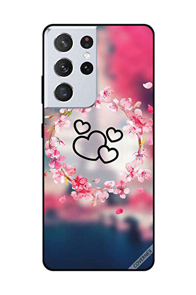Covernex غطاء حماية لهاتف سامسونج جالاكسي S21 ألترا قلوب سوداء