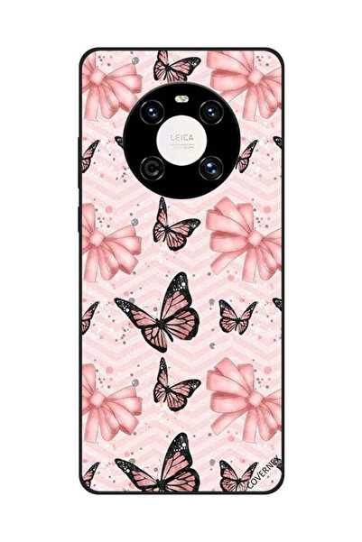 Covernex غطاء حماية لهاتف هواوي ميت 40 - فراشات باللونين الأسود والخوخي