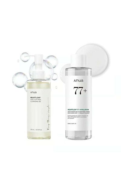 ANUA [Anua] Heartleaf Toner + Cleansing Oil Set