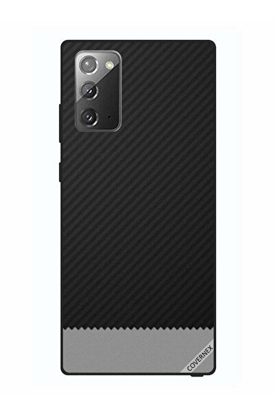 Covernex غطاء حماية لهاتف سامسونج جالكسي نوت 20 بنمط خطوط سوداء ورمادية