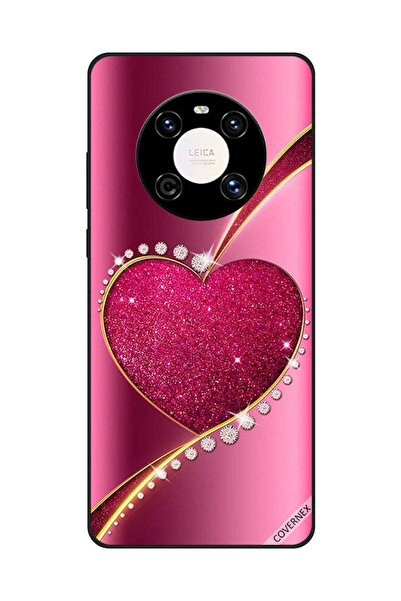 Covernex غطاء حماية لهاتف هواوي ميت 40 برو/40 برو+ بتصميم قلب وردي لامع من ال...
