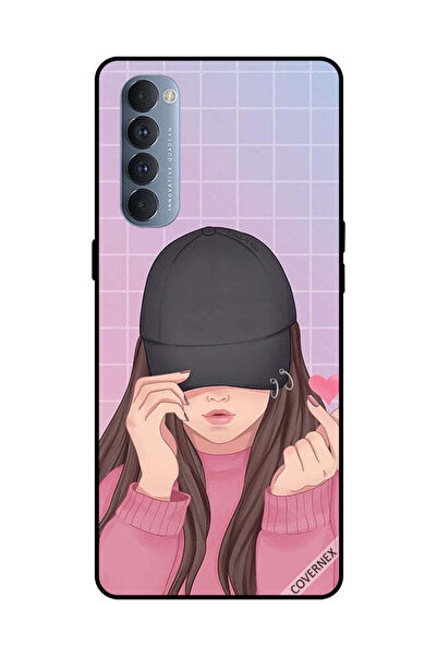 Covernex غطاء حماية لهاتف Oppo Reno 4 Pro - قبعة سوداء من Snap Love Girl