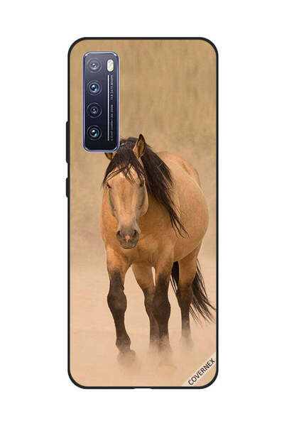 Covernex غطاء حماية لهاتف هواوي نوفا 7 - سباق الخيل البني