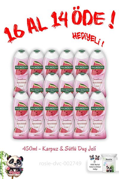Palmolive Buy 16 Pay 14 450 ml Shower Gel Watermelon and Milk and Rosie Cotton Gift