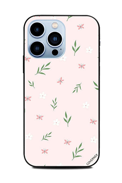 Covernex غطاء حماية لهاتف أبل آيفون 13 برو - أوراق صغيرة وفراشات