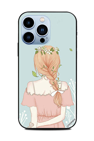 Covernex غطاء حماية لهاتف Apple iPhone 13 Pro بفتاة واقفة تبدو لطيفة