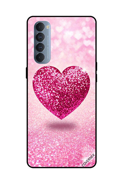 Covernex غطاء حماية لهاتف Oppo Reno 4 Pro - قلب وردي لامع