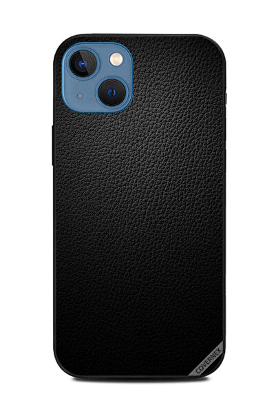 Covernex غطاء حماية لهاتف Apple iPhone 13 بنمط جلدي أسود داكن