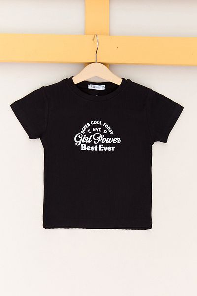 Fulla Moda Κοριτσίστικη μπλούζα με στάμπα Corduroy Girl Power