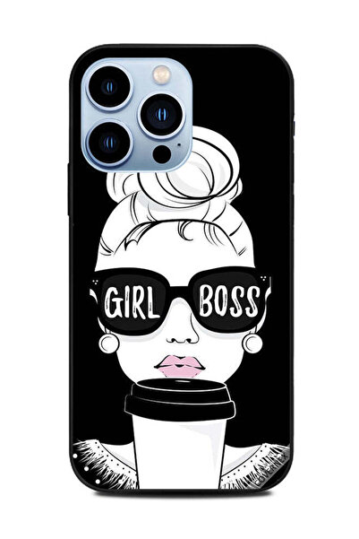 Covernex غطاء حماية لهاتف Apple iPhone 13 Pro Girl Boss أبيض وأسود
