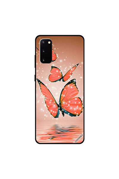 Covernex Samsung Galaxy S20 Case Cover Orange Color Three Butterflies