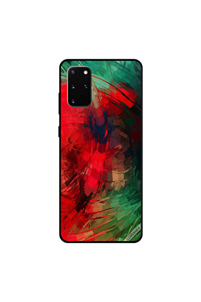 Covernex غطاء حماية لهاتف سامسونج جالكسي S20 بلس بخطوط ريشية باللونين الأحمر ...
