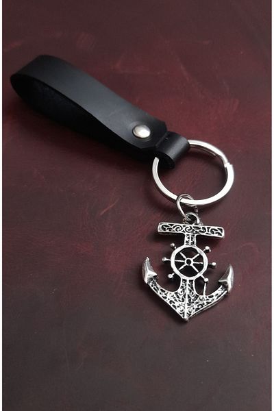 BSN Store Anchor Figure Genuine Leather Keychain Gift Keychain