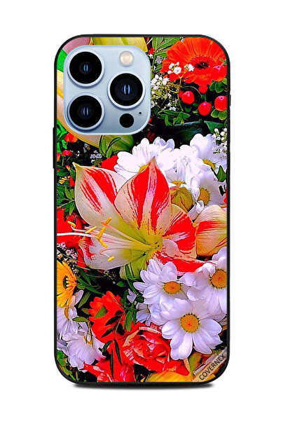 Covernex غطاء حماية لهاتف أبل آيفون 13 برو - زهور متعددة الألوان