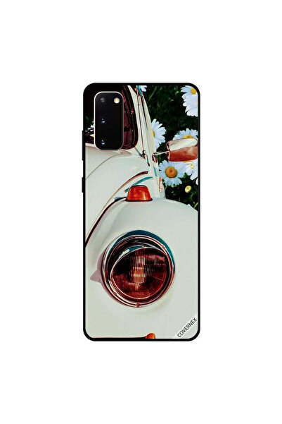 Covernex غطاء حماية سامسونج جالكسي S20 أبيض بإضاءة سيارة وزهور