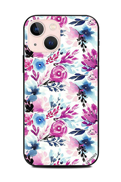 Covernex غطاء حماية لهاتف أبل آيفون 13 ميني بنقشة زهور وأوراق وريش