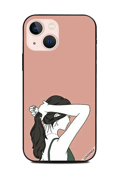 Covernex غطاء حماية لهاتف Apple iPhone 13 Mini فتاة لطيفة تصفف شعرها