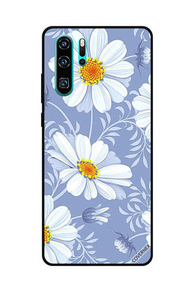 Covernex غطاء حماية لهاتف هواوي بي 30 برو - زهور بيضاء مزهرة