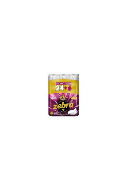 Zebra Toilet paper ZEBRA Perfume, 4 layers, 24+6 pcs
