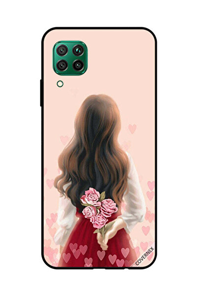 Covernex غطاء حماية لهاتف هواوي نوفا 7i / P40 لايت فتاة تخفي الزهور