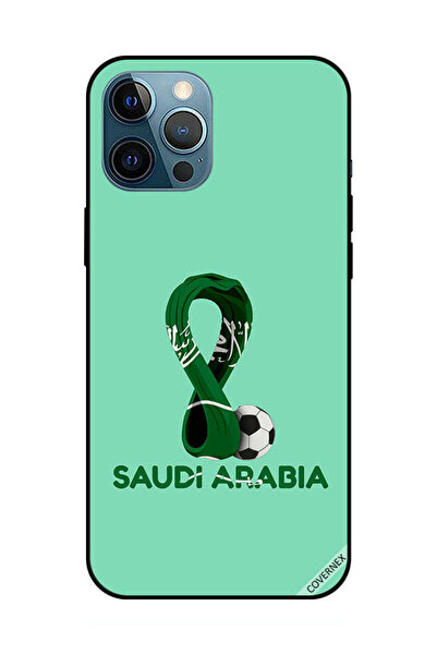 Covernex غطاء حماية لهاتف أبل آيفون 12 برو ماكس علم السعودية على كأس العالم ف...
