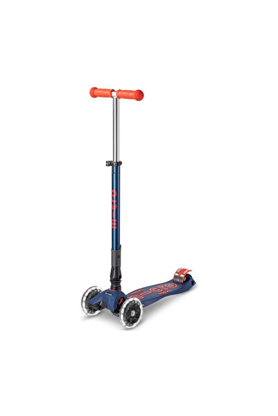 Genel Markalar Micro Maxi Scooter Deluxe Foldable 3 Tekerlekli Scooter LED Navy