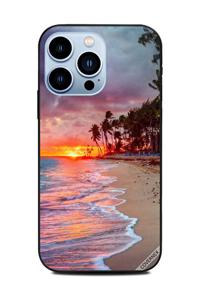 Covernex غطاء حماية لهاتف Apple iPhone 13 Pro - شروق الشمس على الشاطئ