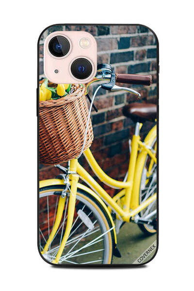 Covernex غطاء حماية لهاتف أبل آيفون 13 ميني، دورة صفراء مع زهور التوليب