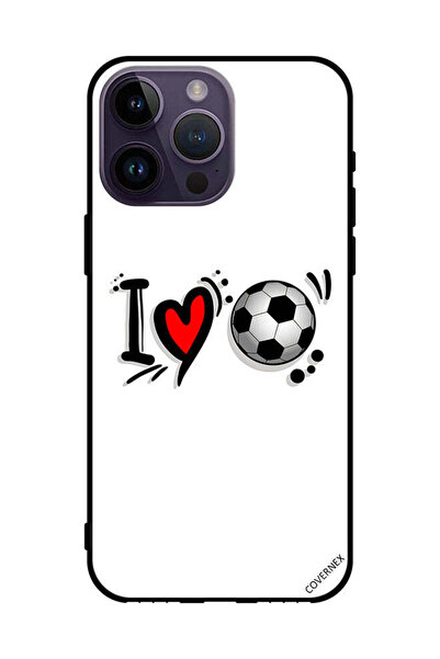 Covernex غطاء حماية لهاتف Apple iPhone 14 Pro Max أنا أحب كرة القدم