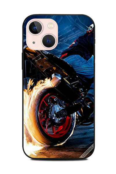 Covernex غطاء حماية لهاتف Apple iPhone 13 Mini Bike Wheel Fire