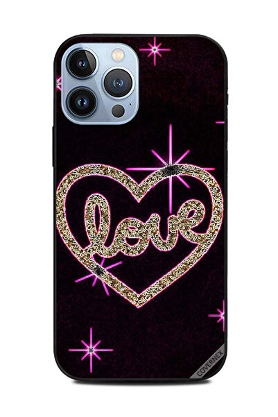 Covernex غطاء حماية لهاتف Apple iPhone 13 Pro Max بإطار وردي على شكل قلب حب