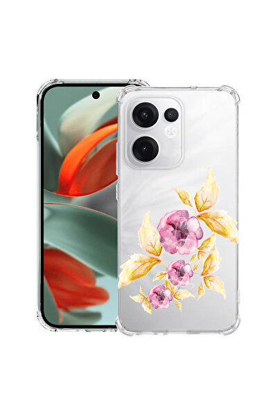 bestcase Carcasă antișoc compatibilă cu Oppo Reno15, flori pastelate,