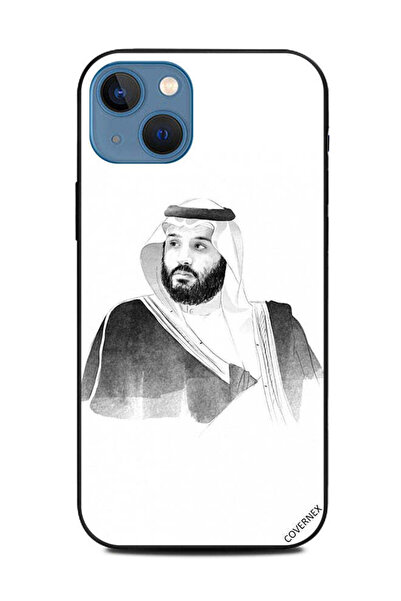 Covernex غطاء حماية لجهاز آيفون 13 من آبل، محمد بن سلمان، أبيض وأسود عتيق