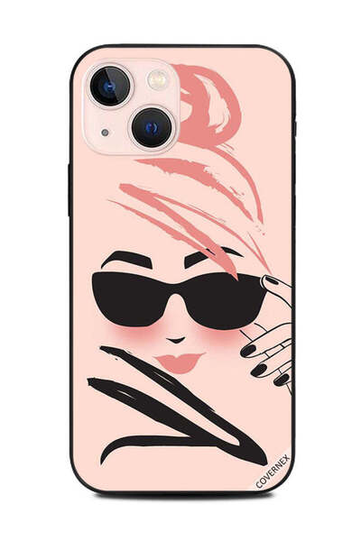 Covernex غطاء حماية لهاتف Apple iPhone 13 Mini - نظارات فتاة فنية