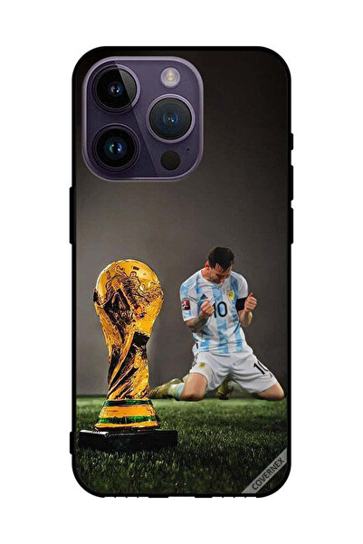 Covernex غطاء حماية لهاتف Apple iPhone 14 Pro صورة ليو ميسي وكأس الفيفا