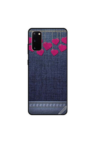 Covernex غطاء حماية لهاتف سامسونج جالكسي S20 برسومات قلوب وردية معلقة على الجينز