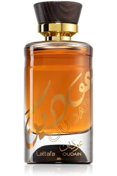 lattafa Oudain Eau de Parfum Spray for Unisex, 3.4 Ounce