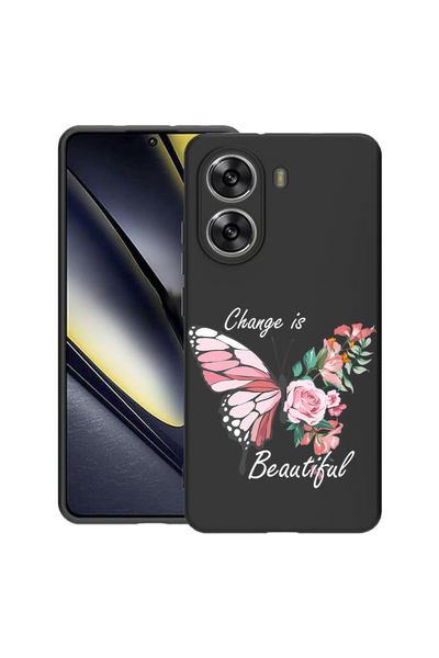 bestcase ® Husa Slim Silicon pentru Poco X7 Pro, Change is Beutiful, 1992025 ...